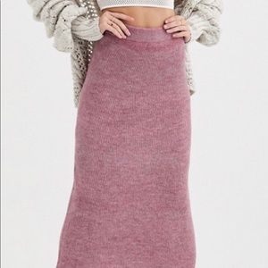 Free People pink sunset maxi skirt. New with tags